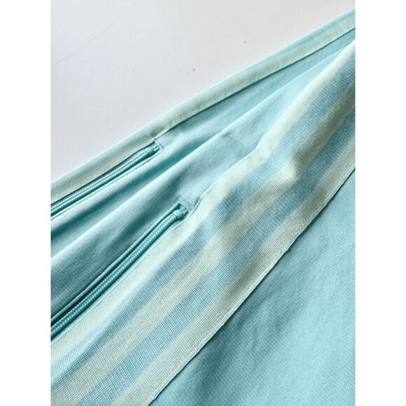 ADIDAS Y2K Turquoise Nylon Side Stripe Bootcut Track Pants, Size L - Picture 9 of 13